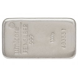 1000 Gramm Silberbarren gegossen